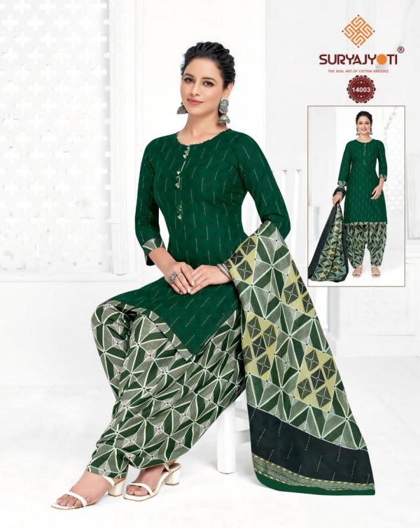 Suryajyoti Sui Dhaga Vol-14 Cotton Designer Patiyala Readymade Suit